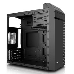 先马（SAMA）商英（黑） 便携式商务电脑小机箱 USB3.0/支持M-ATX主板、固态硬盘、光驱、长显卡、背线