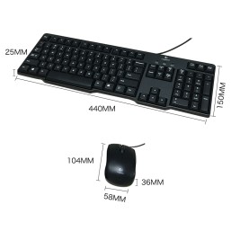 罗技（Logitech）MK100 2代 经典键鼠套装 鼠标键盘套装黑色